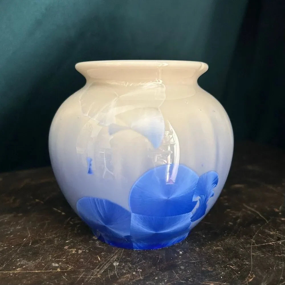 Blue Pine Crystalline Glazed Vase